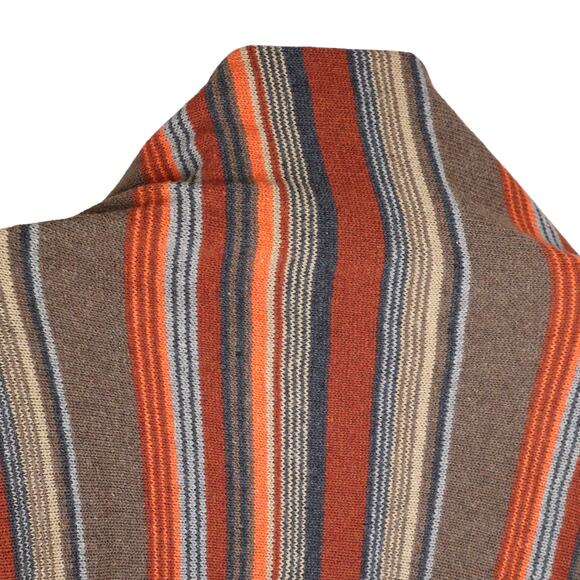 Goldstitch Brown Striped Fringe Cardigan Sweater | Size M - Picture 6 of 10